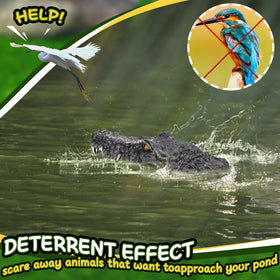 Silipull crocodile head yard ornament brings playful realism to the garden.