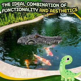 Silipull outdoor pool decor helps deter geese and ducks while beautifying water features.