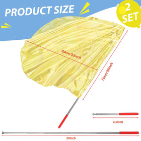 Silipull scalable rod with red handle enables smooth, controlled flag waving