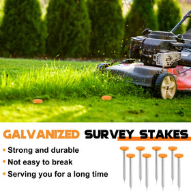 Silkfly easy-installation stakes in a yard