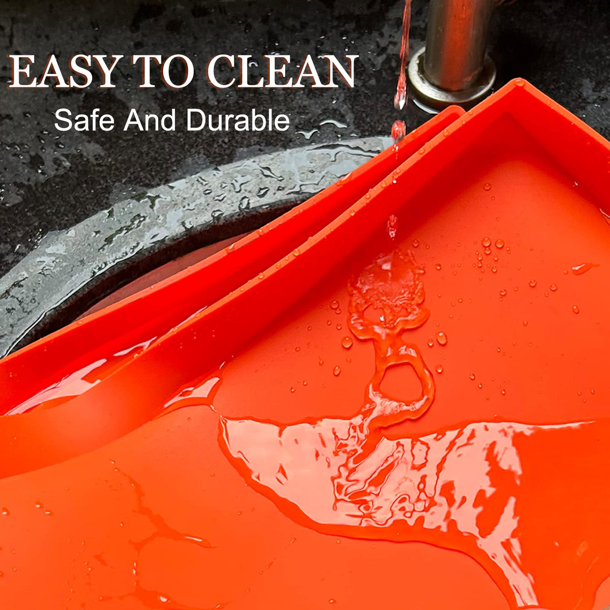Chamfered-edge design of Silroera Favfully mat preventing debris contact