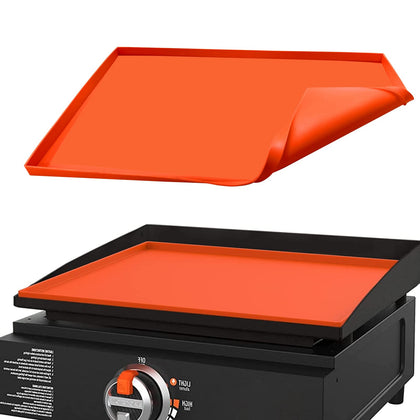 Silroera silicone griddle mat cover for 17-inch Blackstone protects the surface from debris.