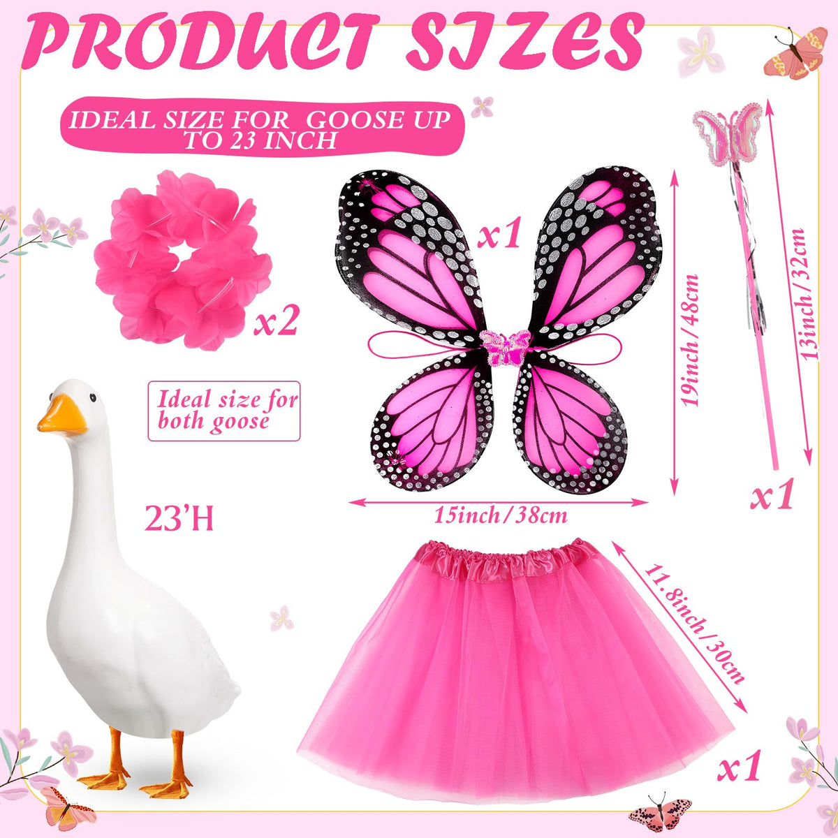 SilTriangle goose tutu skirt adds festive charm to outdoor porch displays.