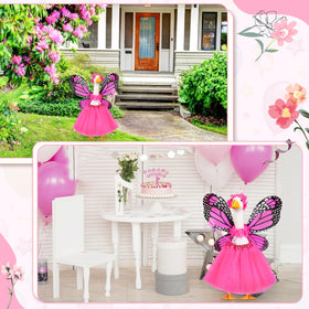 SilTriangle porch goose decoration assembly enhances curb appeal for celebrations and photos.