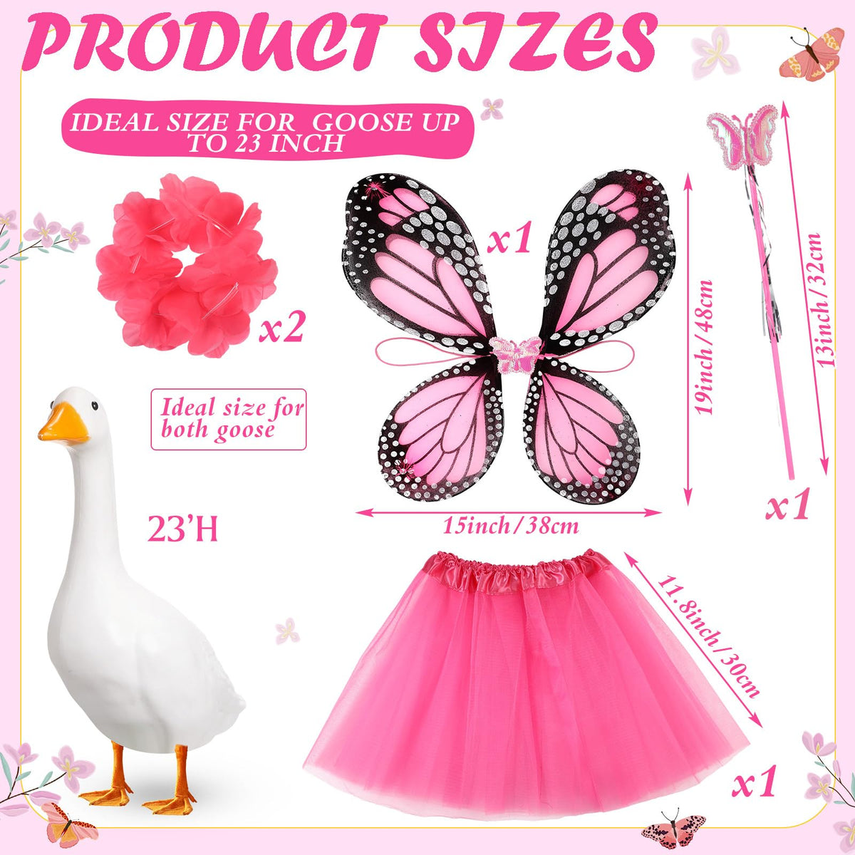 SilTriangle tutu skirt goose outfit in pink for playful photos