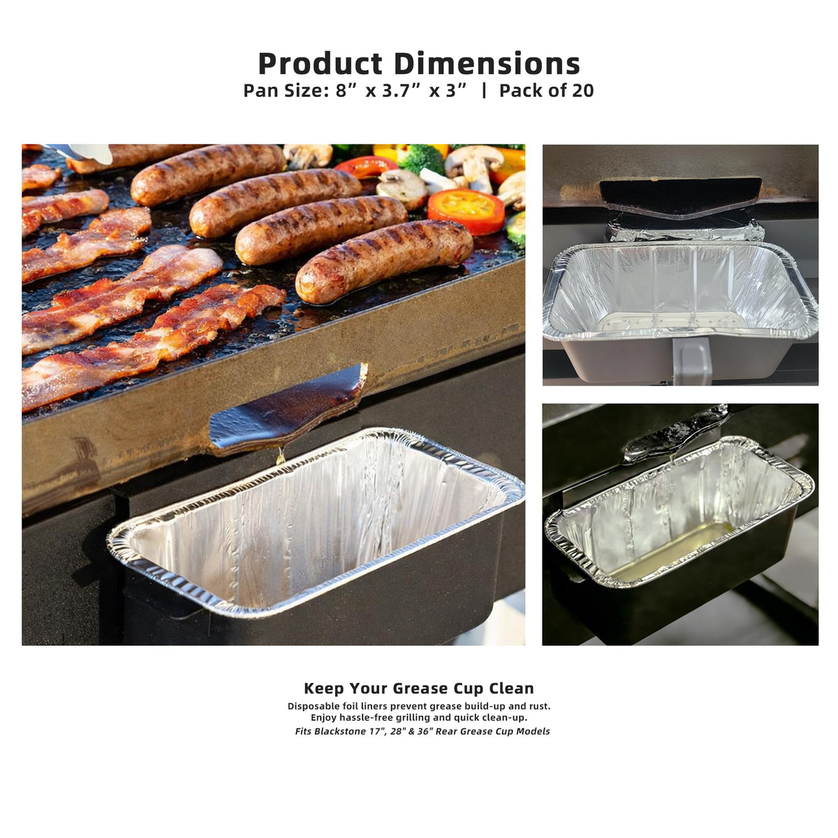 SilvaKoon liner makes cleanup quick and easy after grilling.