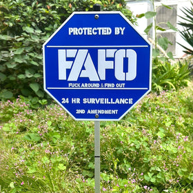SilvanSculpt FAFO sign with 3D metal detail improves curb visibility day and night.
