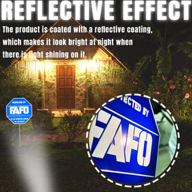 SilvanSculpt FAFO sign stays secure outdoors with weather-resistant metal.