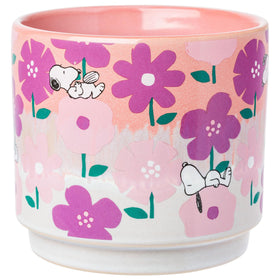 Silver Buffalo Snoopy planter with floral pattern adds whimsy to desks and windowsills