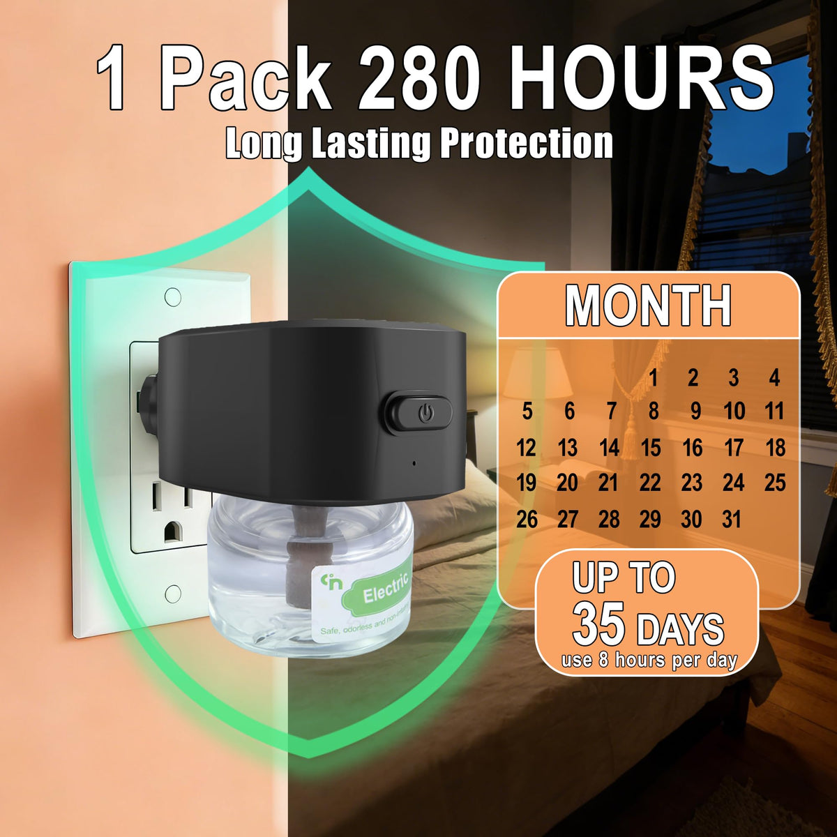 Simashts Mosquito Repellent indicator light shows active protection.