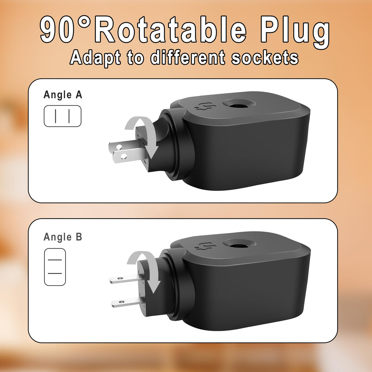 Simashts Mosquito Repellent 90 degree rotating plug fits any outlet.
