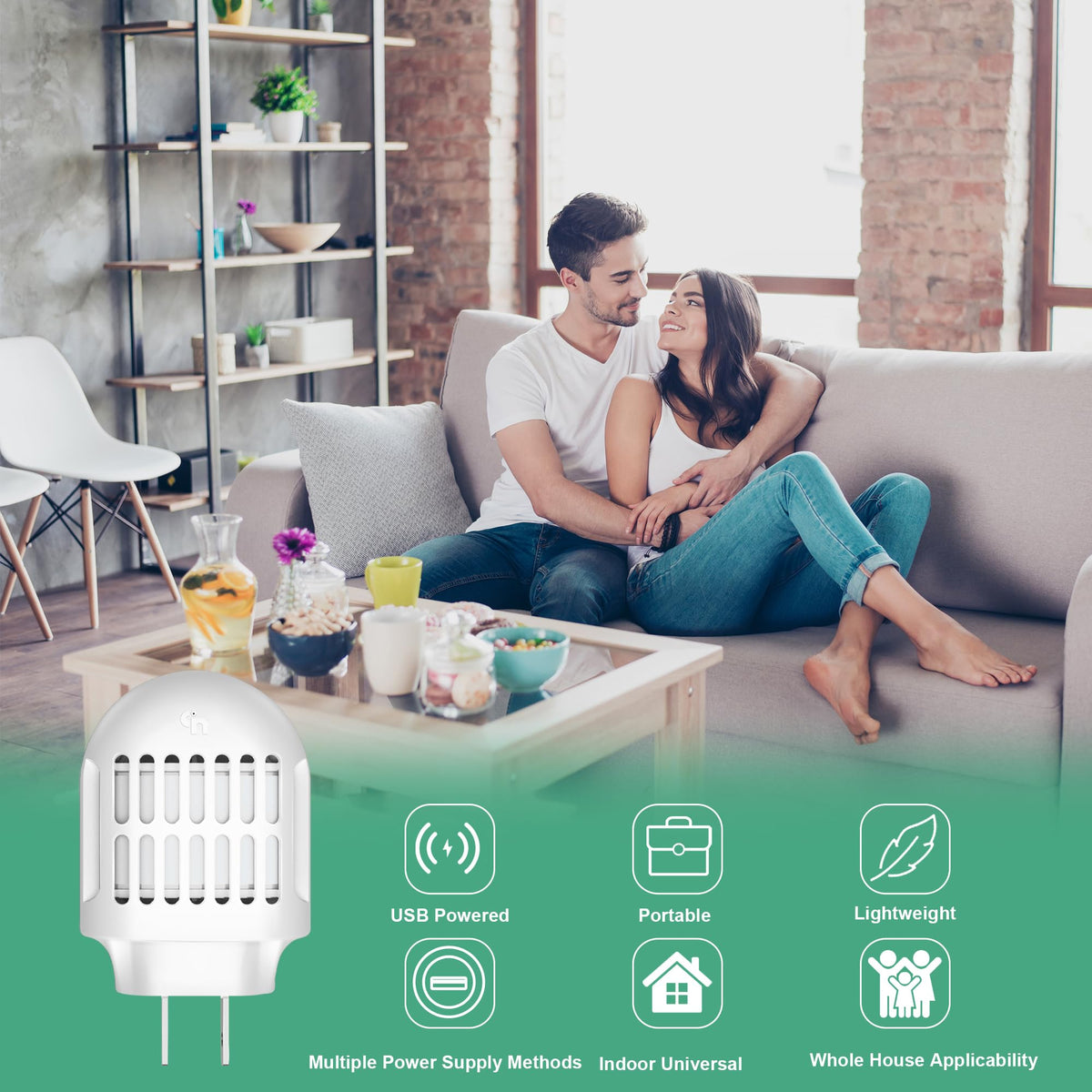 Simashts Mosquito Repeller with indicator light signaling active operation.