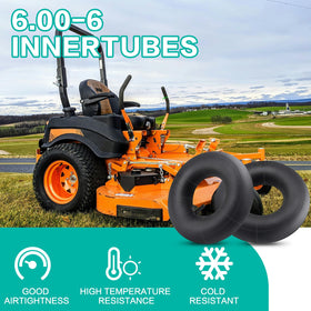 SIMEIQI inner tube installed on a lawn mower for testing fit.