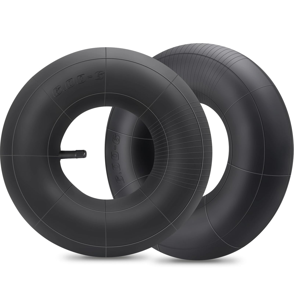 SIMEIQI inner tube with straight TR-13 valve closeup for 15x6-6 tires.