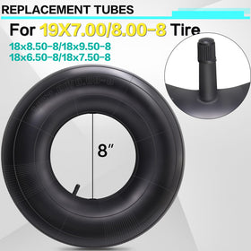 SIMEIQI 18x9.50-8 inner tube side view resists punctures during yard work.