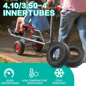 SIMEIQI heavy-duty inner tube for 410-350-4 on 4-inch rims supports tough tasks.