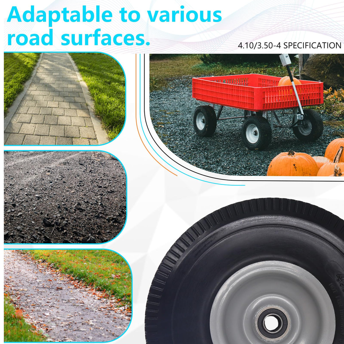 SIMEIQI heavy-load wheel for garden wagons and hand trucks