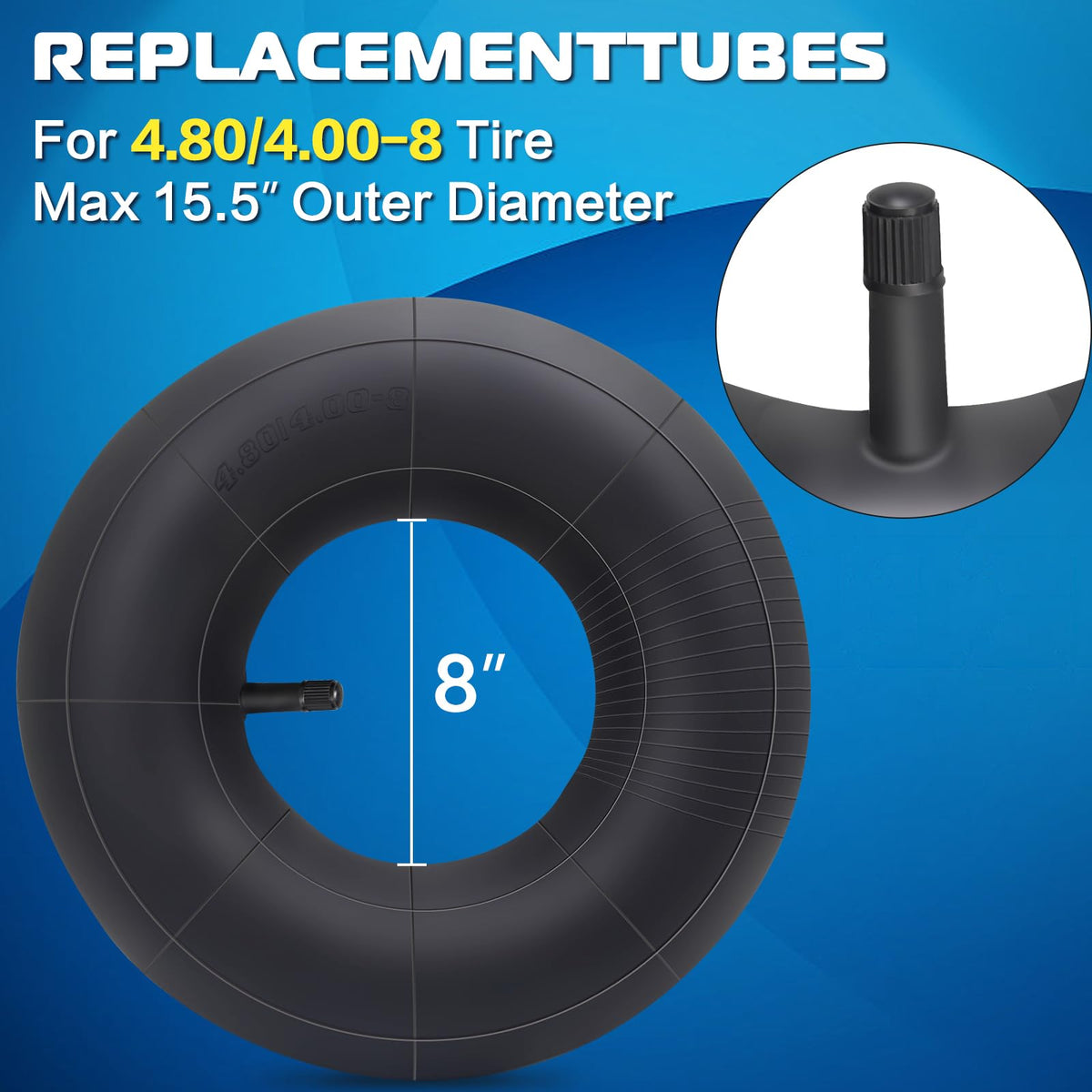 SIMEIQI thick-wall tire tube for heavy-duty carts and lawn gear