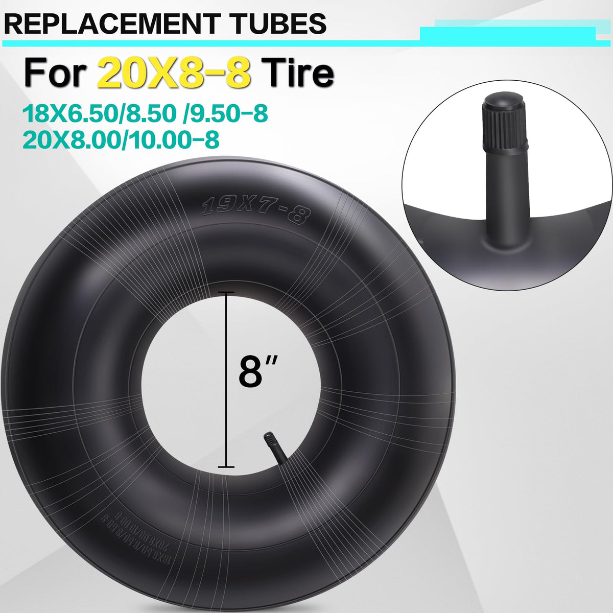 SIMEIQI TR13 straight valve detail supports easy inflation access.