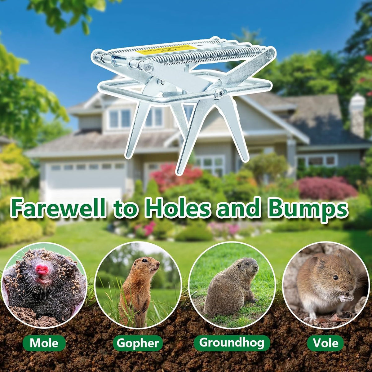Simfelice eco-friendly mole control you can reuse season after season.