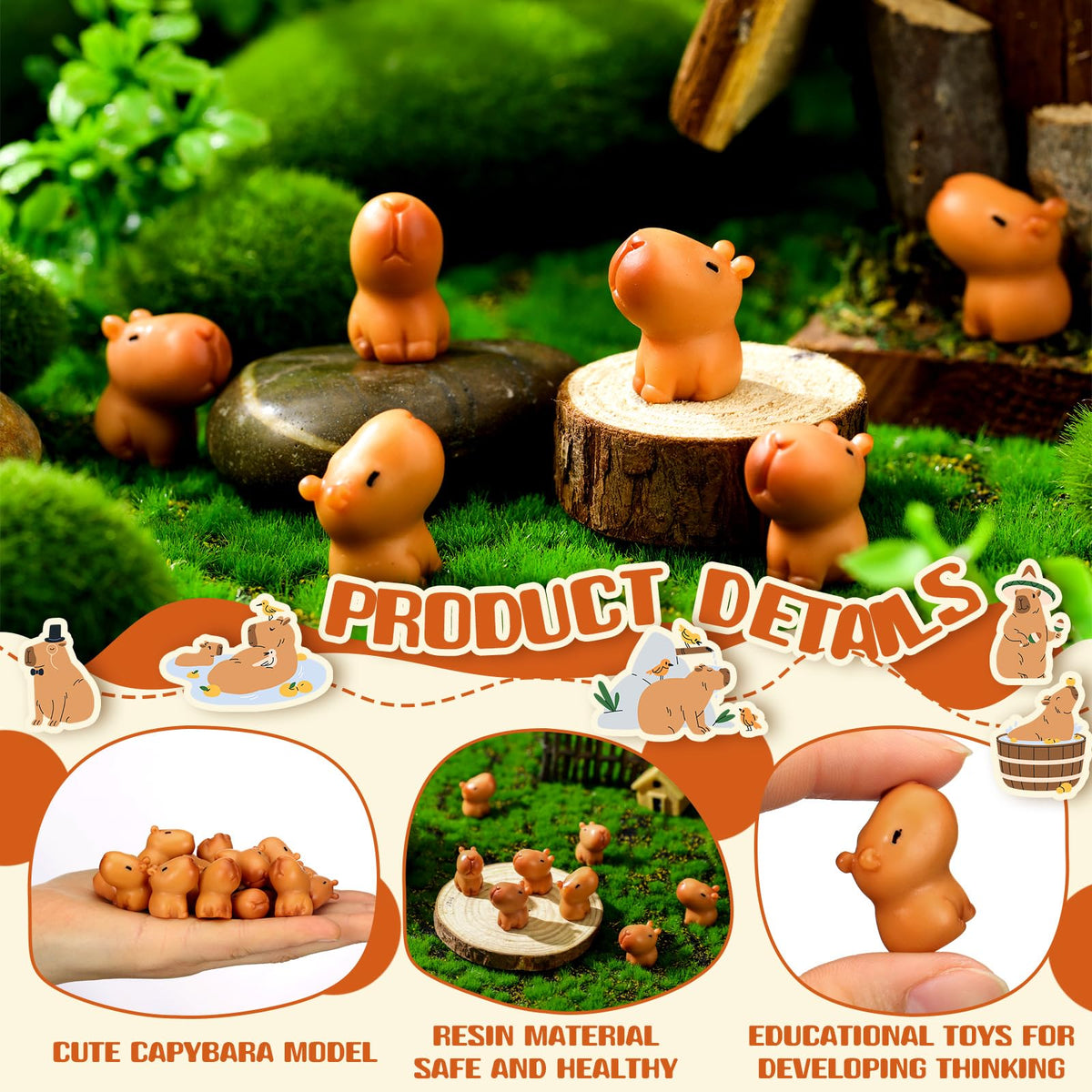Simgoing capybara gift-set miniature figures for gifting