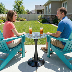 Simmer Stone compact height aids small spaces like balconies and sunrooms.