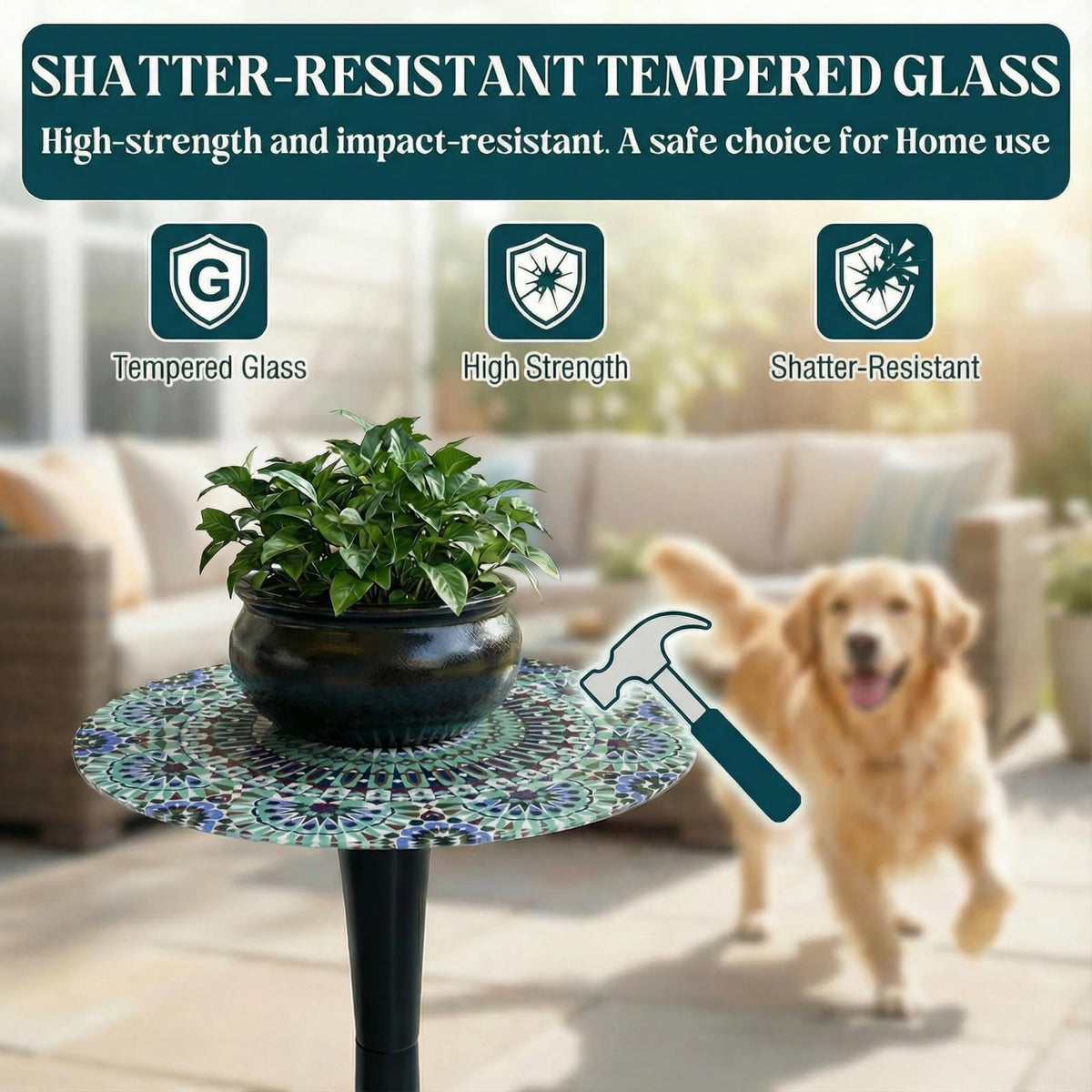 Simmer Stone 21.6 inches height is great beside chairs.