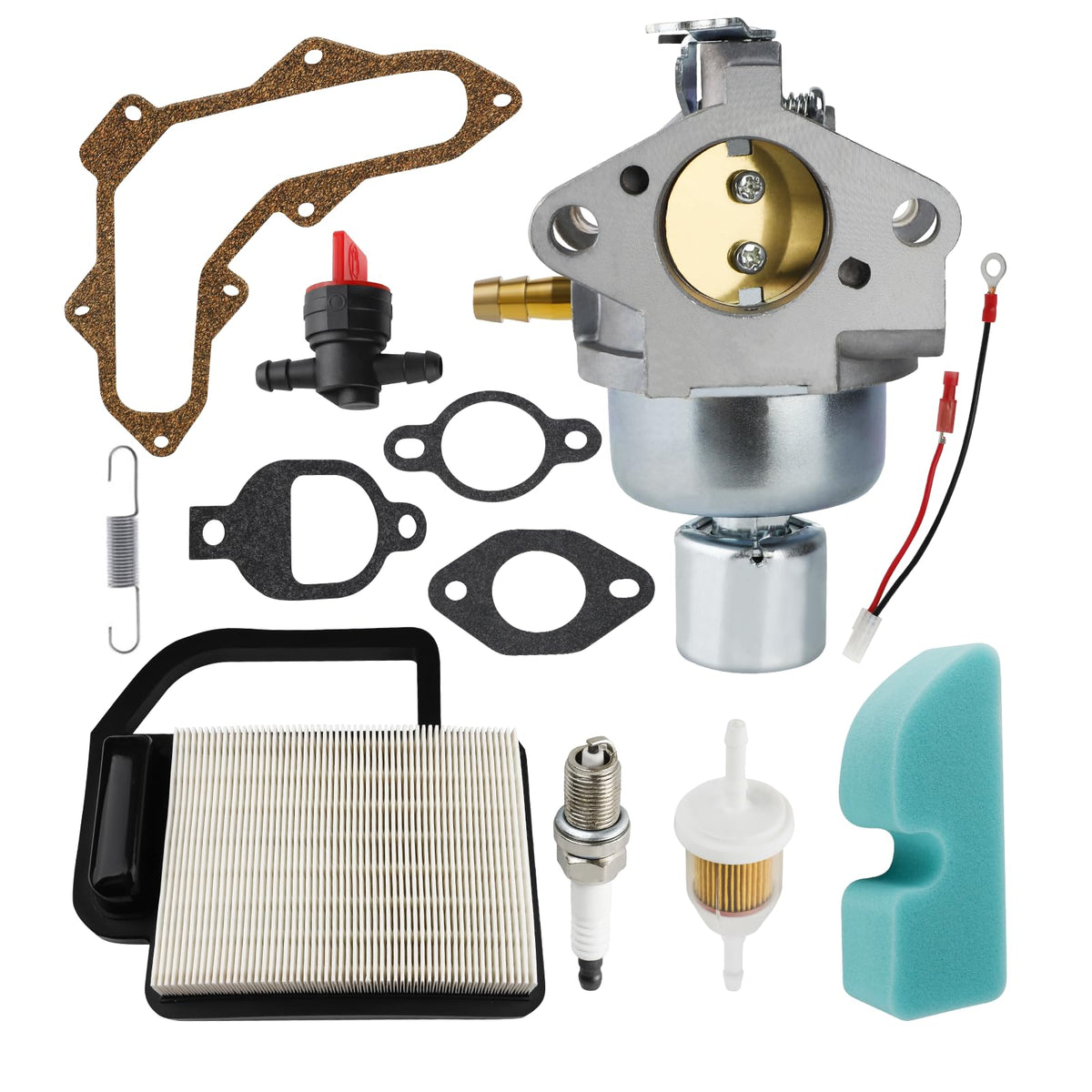 SIMPERAC 20-853-33-S carburetor front view for Kohler Courage engines enhances compatibility.
