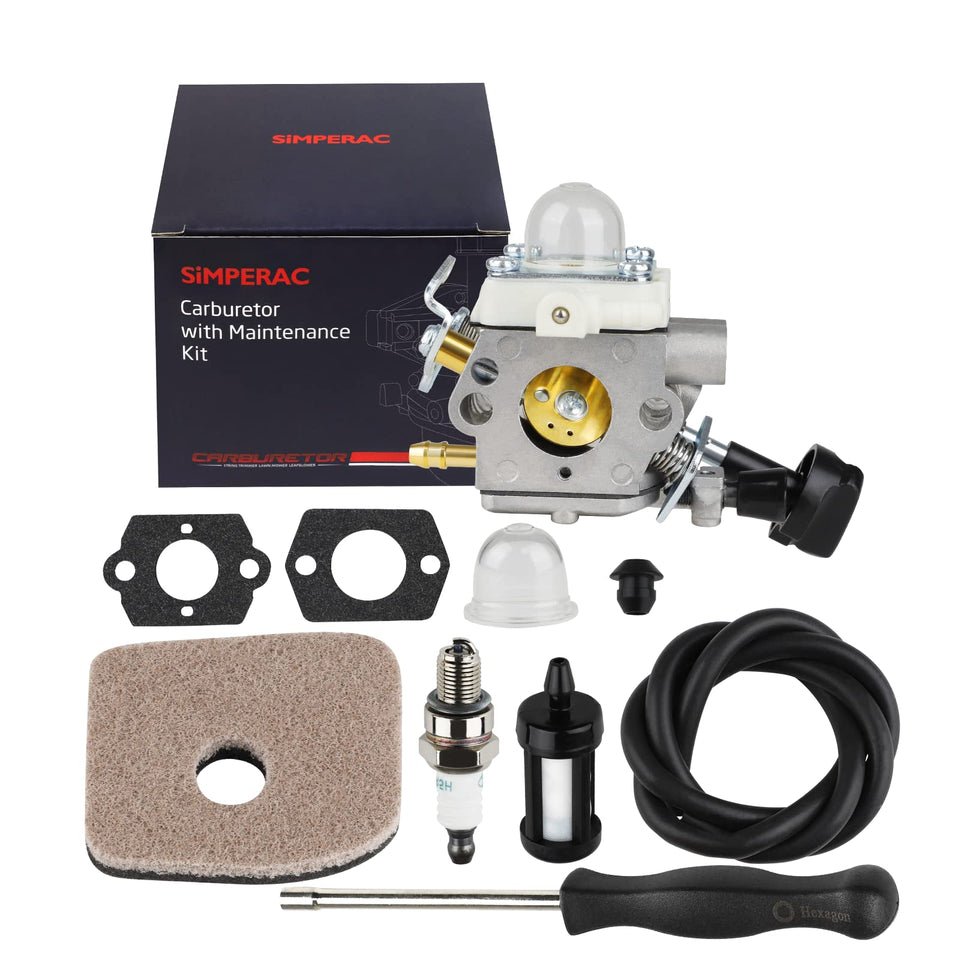 SIMPERAC BG56 carburetor front view for reliable leaf blower replacement