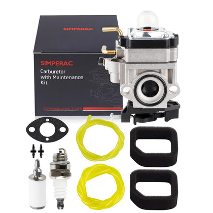 Simperac RY38BP carburetor closeup for Ryobi blower compatibility.