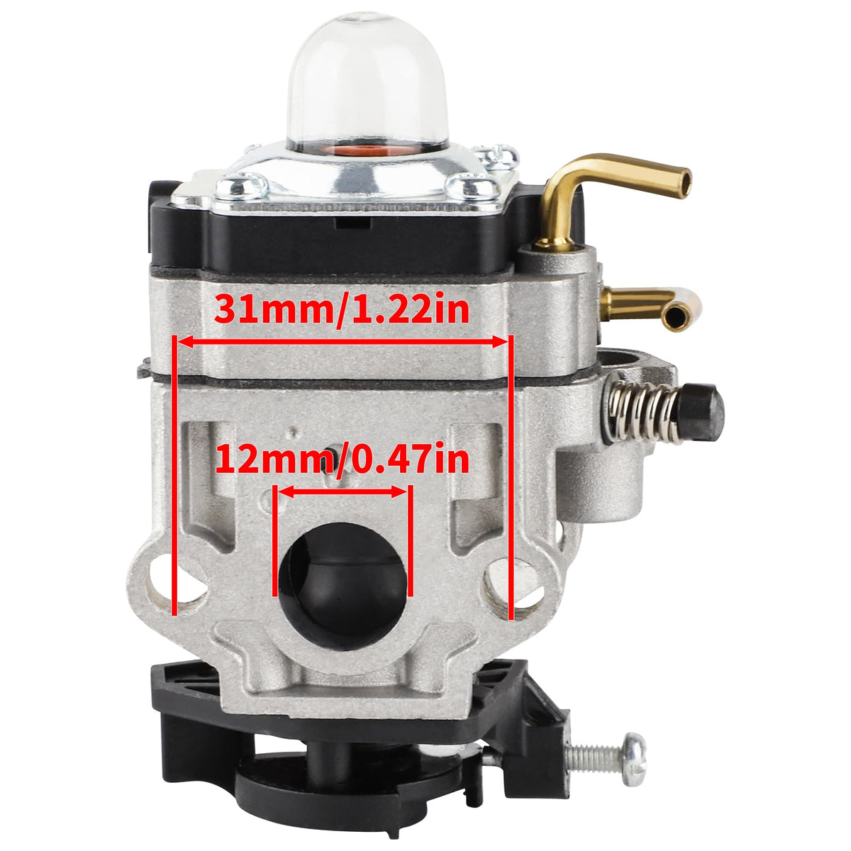 Simperac RY38BP spark plug included for reliable ignition.