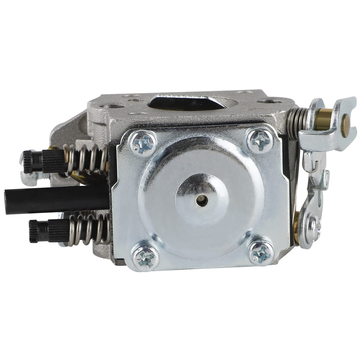 In-use view of trimmer with SIMPERAC carburetor for steady power delivery
