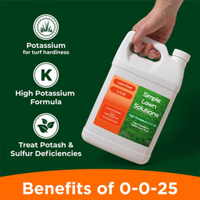 Simple Lawn Solutions coverage 12800 sq ft bottle illustrating broad lawn treatment