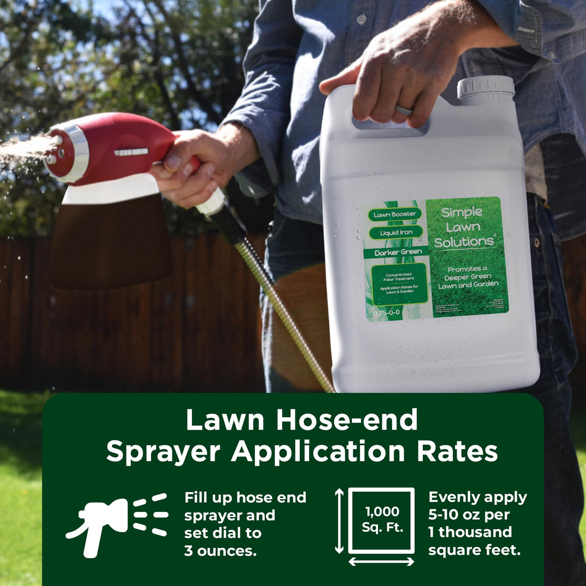 Soil nourishment benefits from Simple Lawn Solutions Liquid Iron for healthier roots.