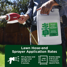 Soil nourishment benefits from Simple Lawn Solutions Liquid Iron for healthier roots.
