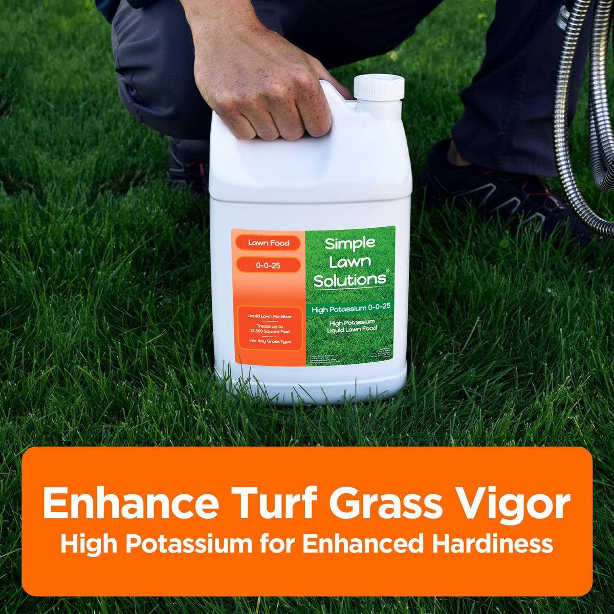 Simple Lawn Solutions made-in-USA badge with professional turf expertise