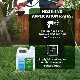 Simple Lawn Solutions phosphate-free lawn food bottle for steady growth.