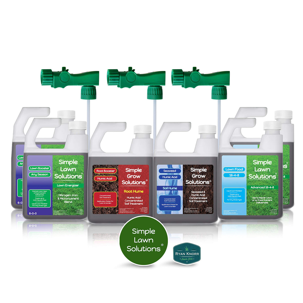 Simple Lawn Solutions Root Hume Humic Acid bottle supports soil vitality.