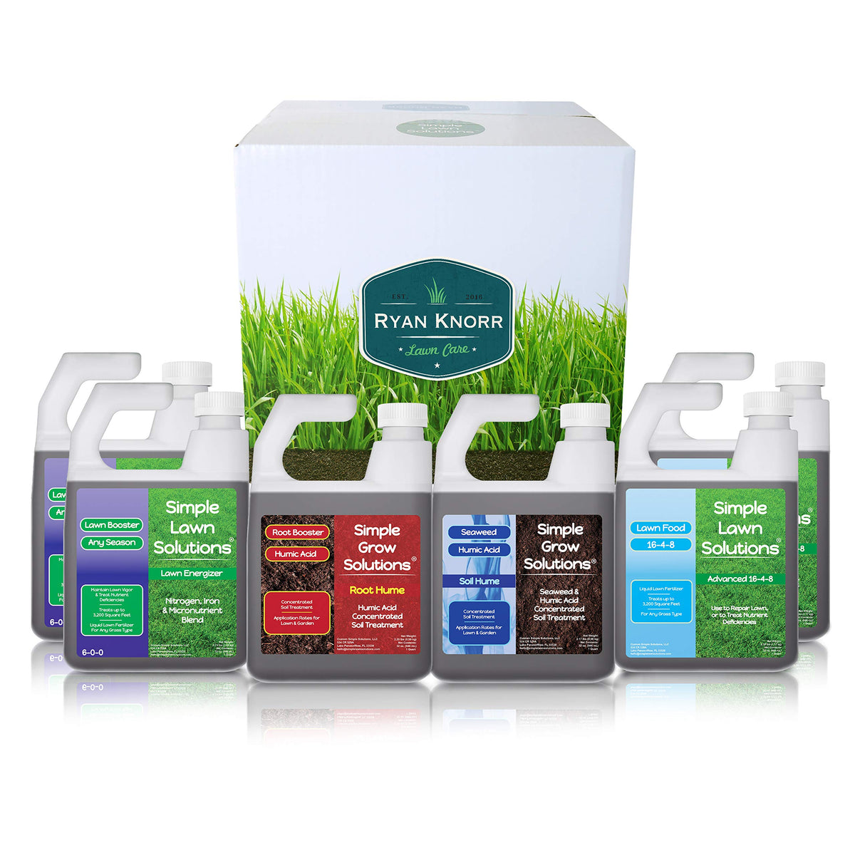 Simple Lawn Solutions Soil Hume Seaweed Blend bottle nourishes roots and soil.