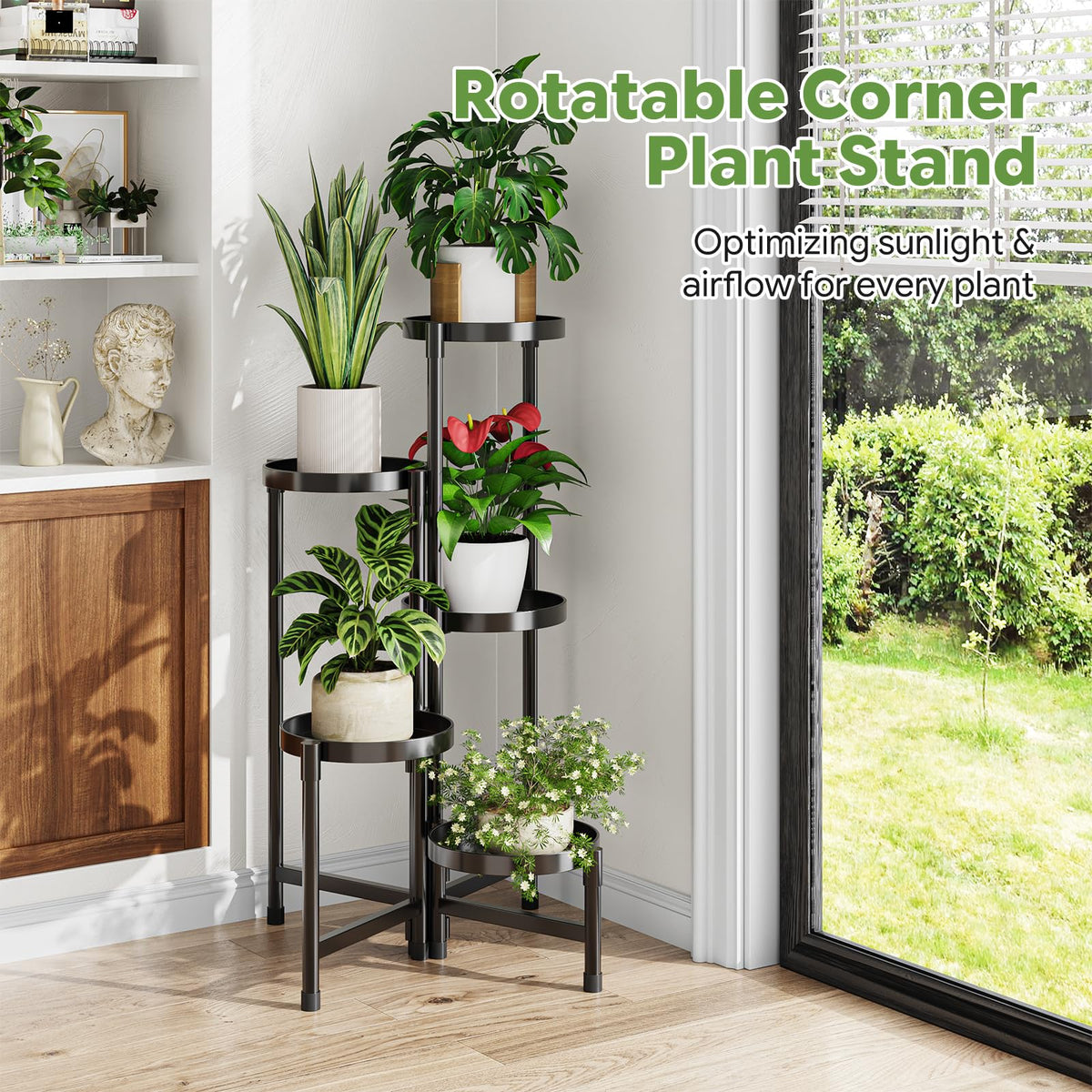 Simple Trending plant stand black finish adds modern style to any space