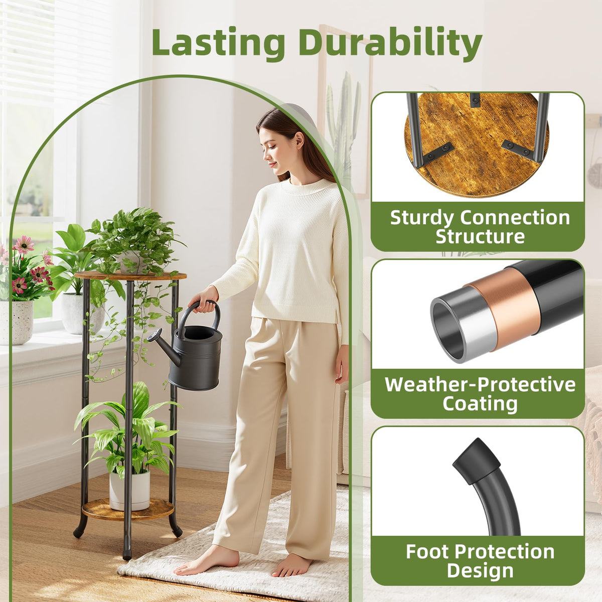 Simple Trending plant stand suitable for both indoor and outdoor use
