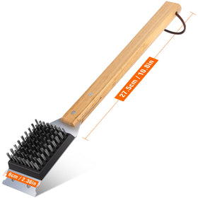 Replaceable head design extends the life of the grill cleaner.