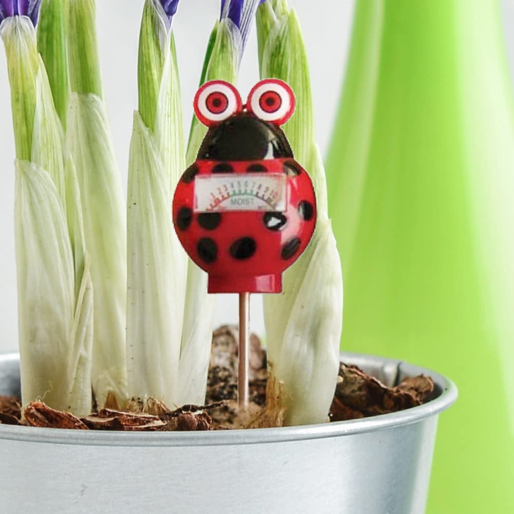 Simply Conserve Red Ladybug meter measuring root level moisture for healthy growth.