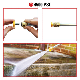 SIMPSON 4500 PSI green 25-degree nozzle for versatile general tasks.