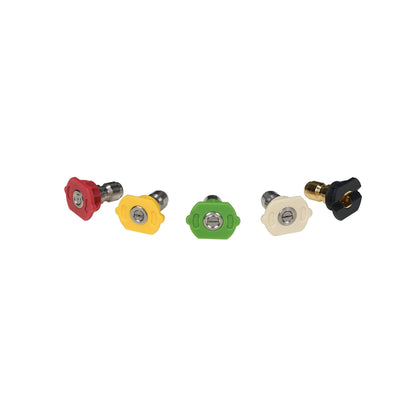 SIMPSON 4500 PSI nozzle with 0-degree tip for pinpoint cleaning on tough surfaces.