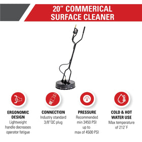 SIMPSON 80182 two-jets design delivers fast, streak-free cleaning on large surfaces