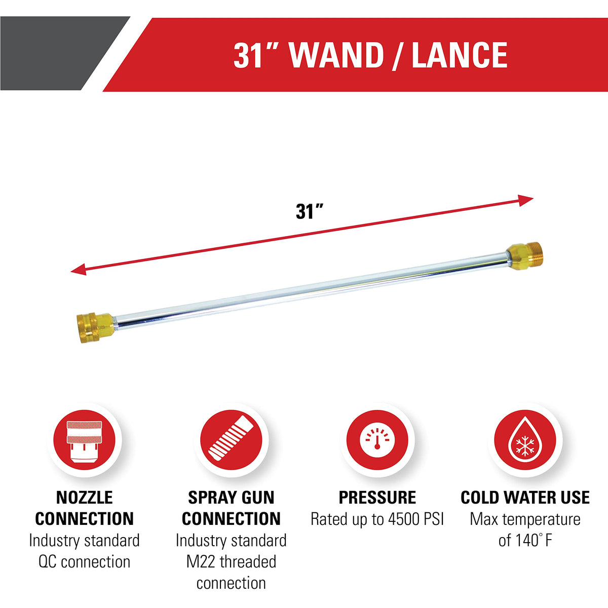 SIMPSON 80479 extended wand used for driveway cleaning task