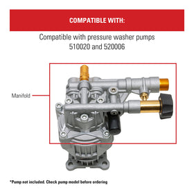 Integrated soap injector included for convenient outdoor cleaning tasks.