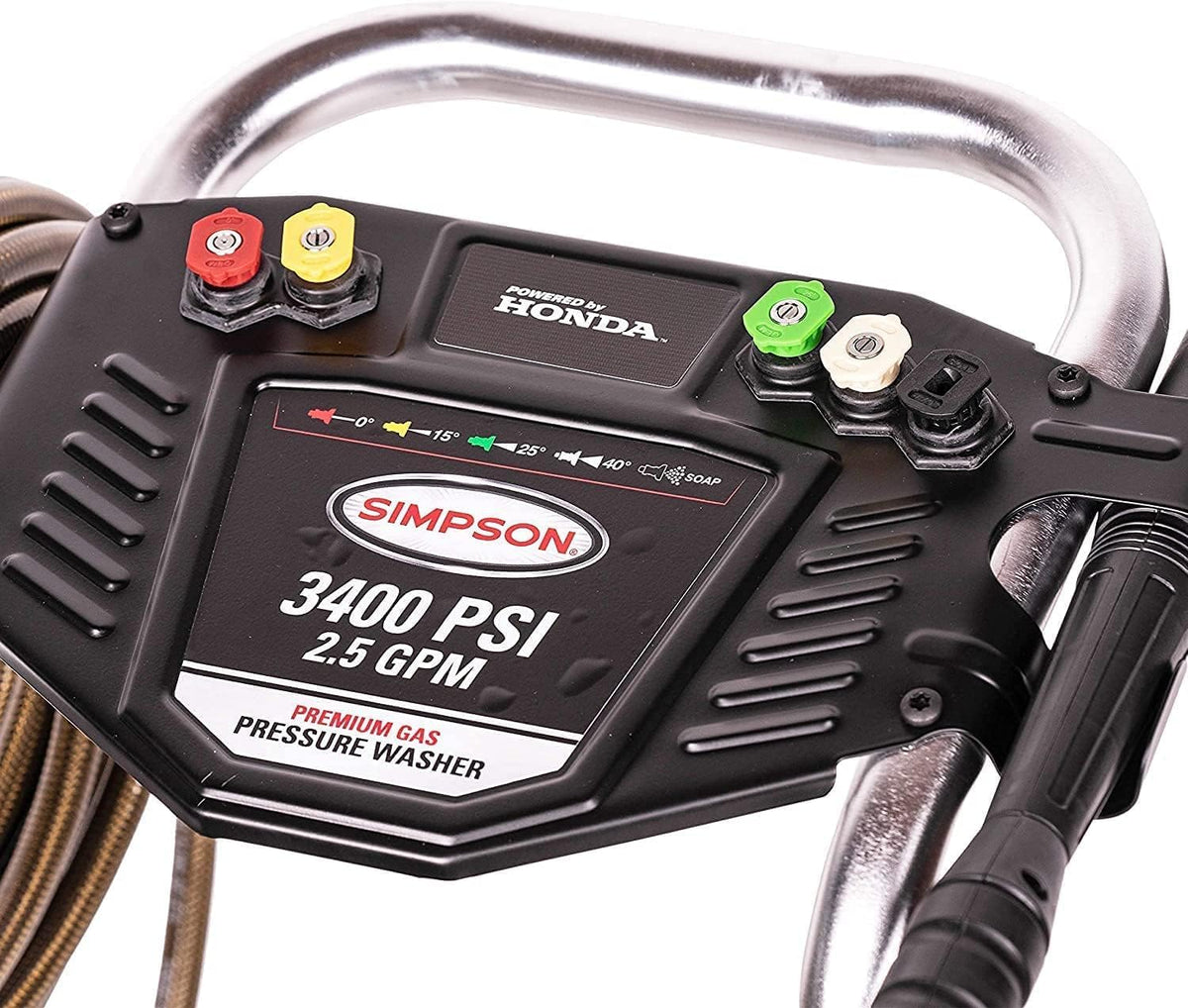 SIMPSON professional spray gun with safety lock-out enhances operator safety.