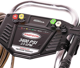 SIMPSON professional spray gun with safety lock-out enhances operator safety.